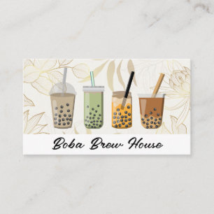 Tarjeta De Visita Bebidas Boba   Bebidas Smoothie