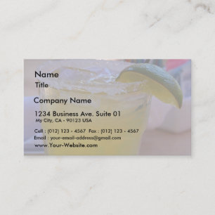 Tarjeta De Visita Bebidas del hielo de los Margaritas