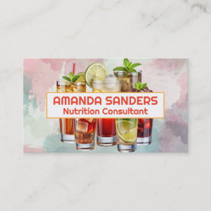 Tarjeta De Visita Bebidas Mezcladas Frutas