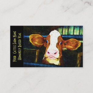 Tarjeta De Visita Becerro de ternera joven de Holstein