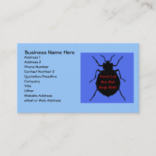 Tarjeta De Visita Bed Bug Exterminator Business Card