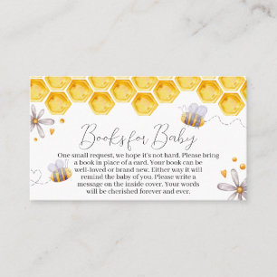 Tarjeta De Visita Bee Baby Shower Books para el bebé