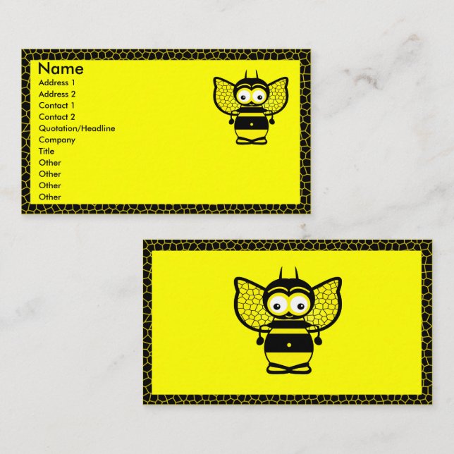 Tarjeta De Visita Bee Business Cards (Anverso / Reverso)