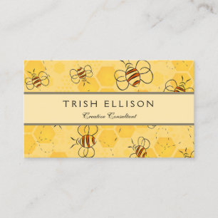 Tarjeta De Visita Bee Buzzing Honey Bees Cute