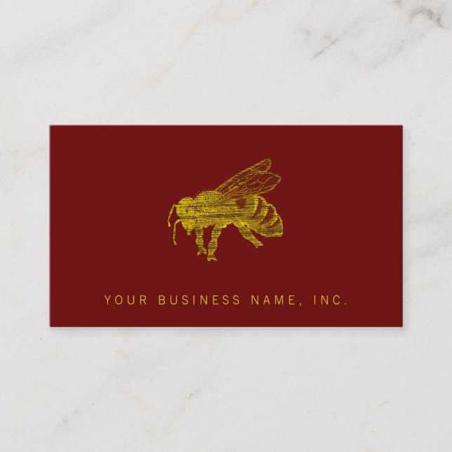 Tarjeta De Visita Bee de Letterpress (Anverso)