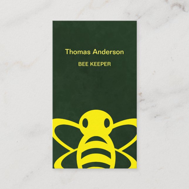 Tarjeta De Visita Bee Farm Bee Keeper Business Card (Anverso)