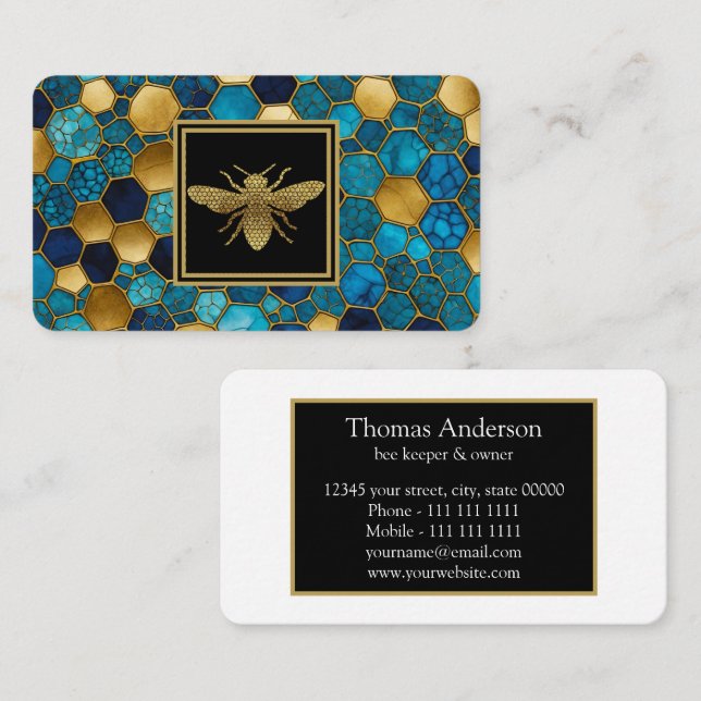Tarjeta De Visita Bee Farm Bee Keeper Business Card (Anverso / Reverso)