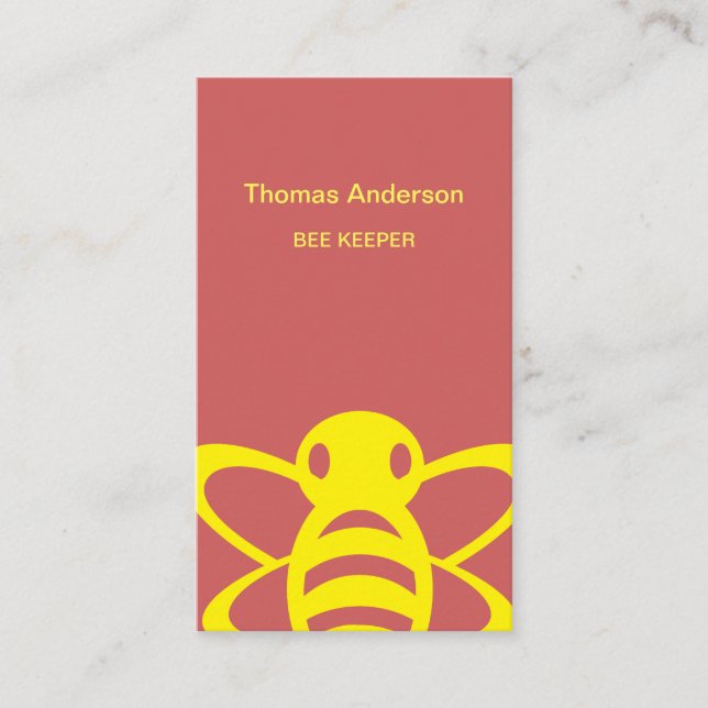 Tarjeta De Visita Bee Farm Bee Keeper Business Card (Anverso)