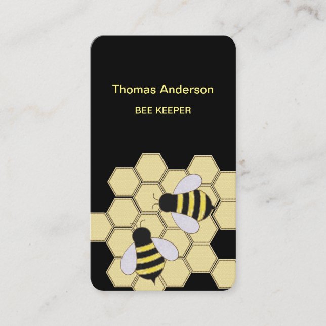 Tarjeta De Visita Bee Farm Bee Keeper Business Card (Anverso)