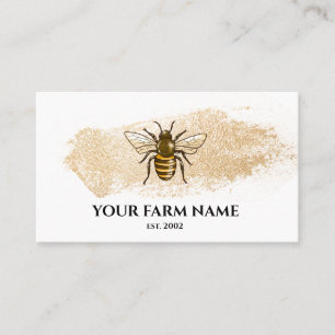 Tarjeta De Visita Bee Farm Beekeeper Apiarist Honeybee Honeycomb