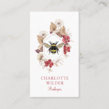 Bee Floral Apiary Beekeeper Business Card