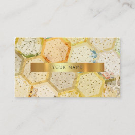 Tarjeta De Visita Bee Gold Honeycomb Beehive Vip