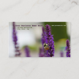 Tarjeta De Visita Bee on Cascade Lavender Flower