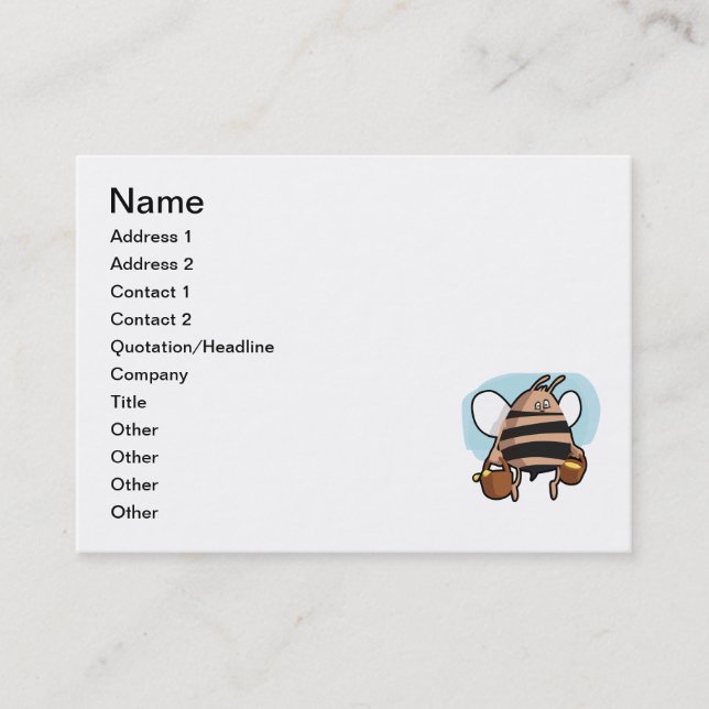 Tarjeta De Visita Bee personalizado (Anverso)