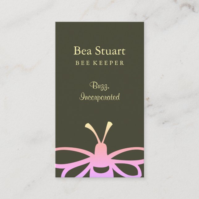Tarjeta De Visita Bee Rainbow Business Card (Anverso)
