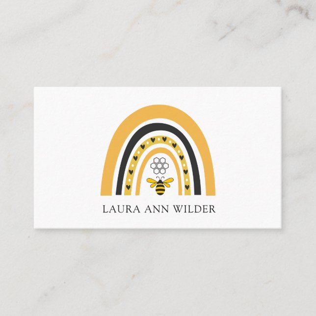 Tarjeta De Visita Bee Rainbow Business Card (Anverso)