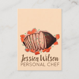 Tarjeta De Visita Beef Brisket Comida de festividad judía de cocina