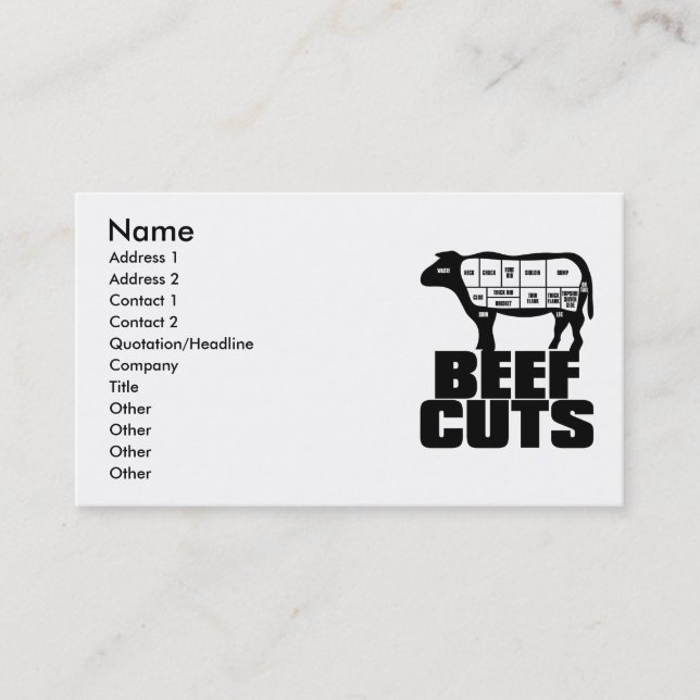 Tarjeta De Visita Beef_Cuts (Anverso)