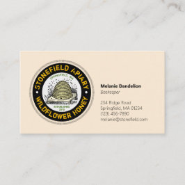 Tarjeta De Visita Beehive Business Name Antique White