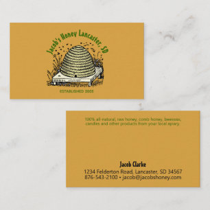 Tarjeta De Visita Beehive Honey Dark Amber