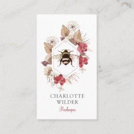 Tarjeta De Visita Beekeeper Apiary Bee Floral Business Card