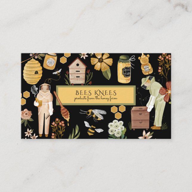 Tarjeta De Visita Beekeeper Apiary Honey Products  (Anverso)
