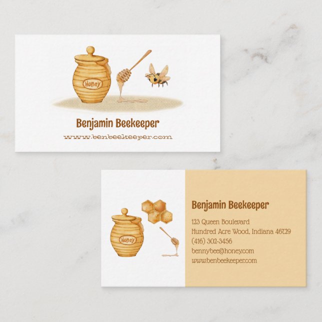 Tarjeta De Visita Beekeeper Business Card (Anverso / Reverso)
