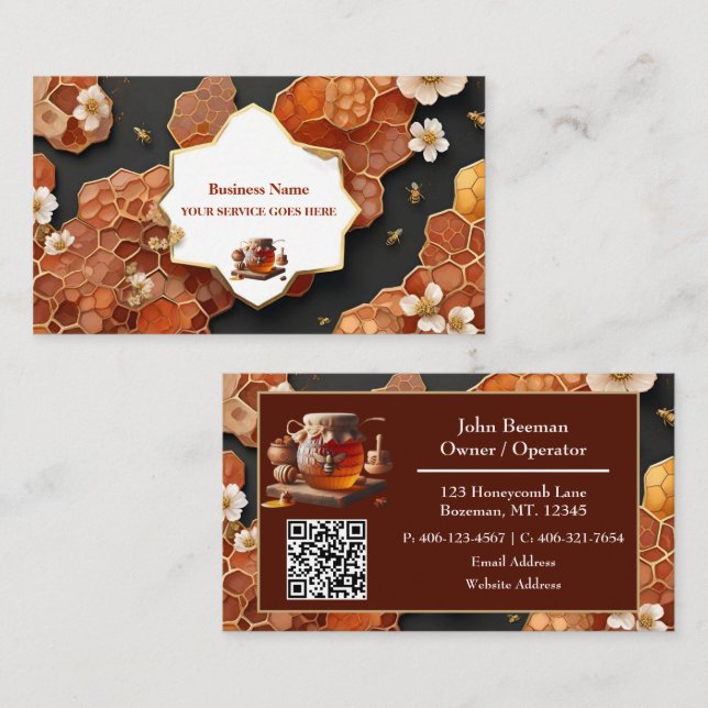 Tarjeta De Visita Beekeeper Business Card (Anverso / Reverso)
