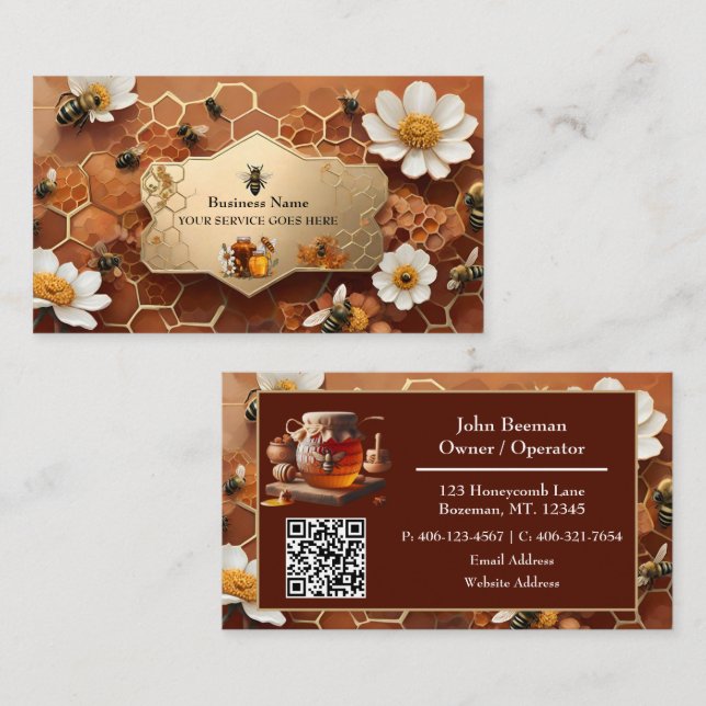 Tarjeta De Visita Beekeeper Business Card (Anverso / Reverso)
