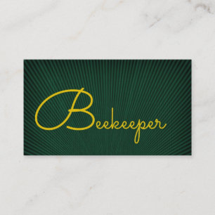 Tarjeta De Visita Beekeeper Green y Gold Business Card
