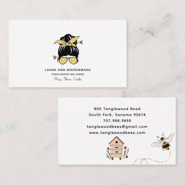 Tarjeta De Visita Beekeeper Honey Products  (Anverso / Reverso)
