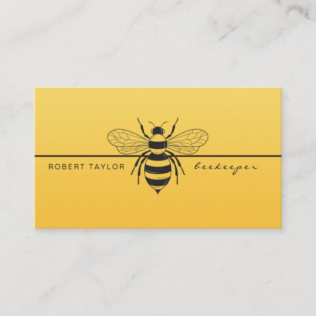 Tarjeta De Visita Beekeeper Honey Seller Bee Farm Farmer Card (Anverso)