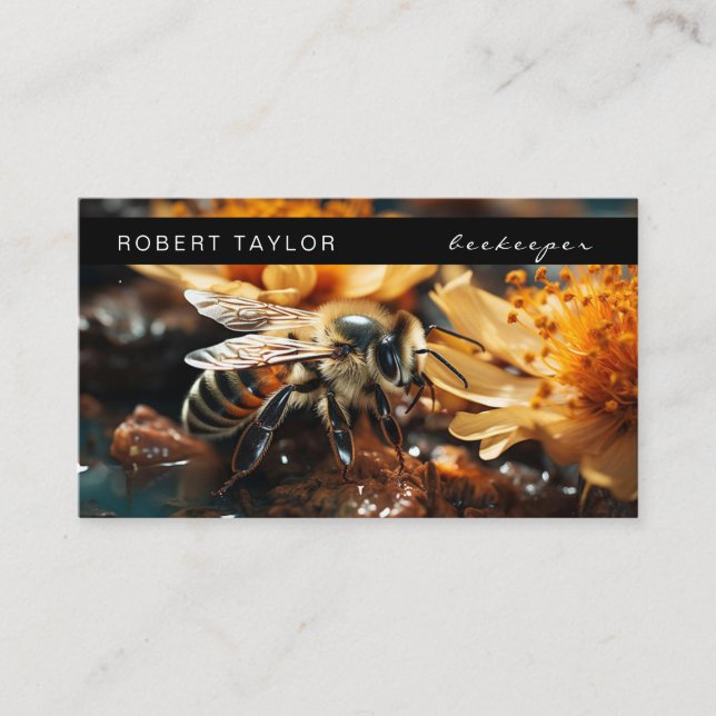 Tarjeta De Visita Beekeeper Honey Seller Bee Ring Farmer Card (Anverso)