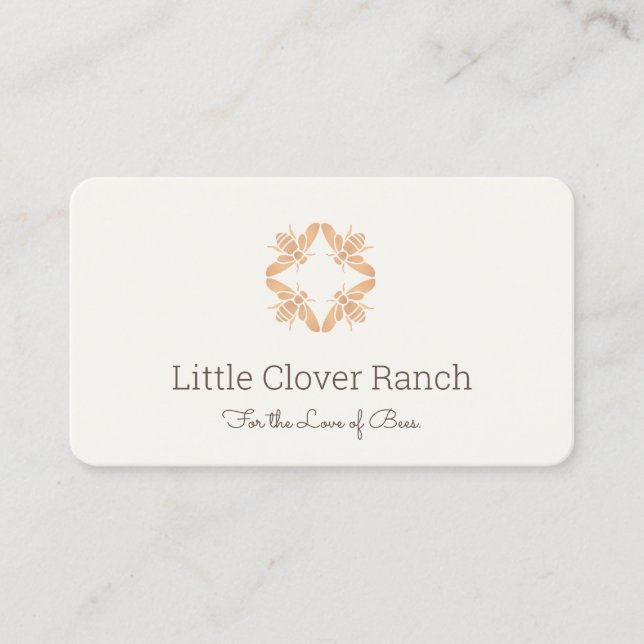 Tarjeta De Visita Beekeeper Honeybee Bee Business Card (Anverso)
