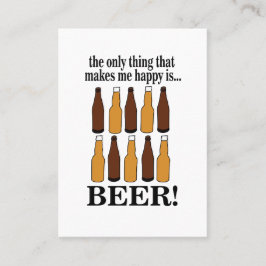 Tarjeta De Visita Beer Bottle Funny Beer