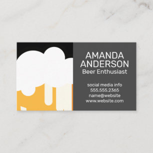 Tarjeta De Visita Beer Glass   Cervecería