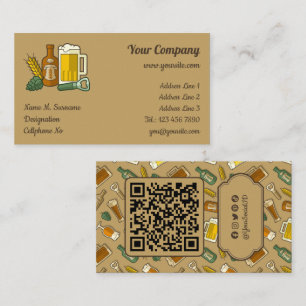 Tarjeta De Visita Beer Icons Business Card