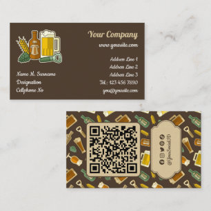 Tarjeta De Visita Beer Icons Business Card