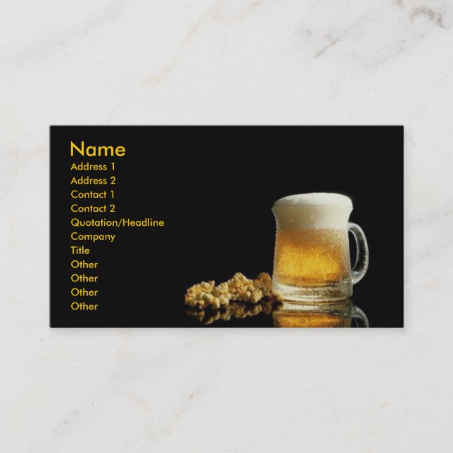 Tarjeta De Visita Beer Pub Business Card (Anverso)