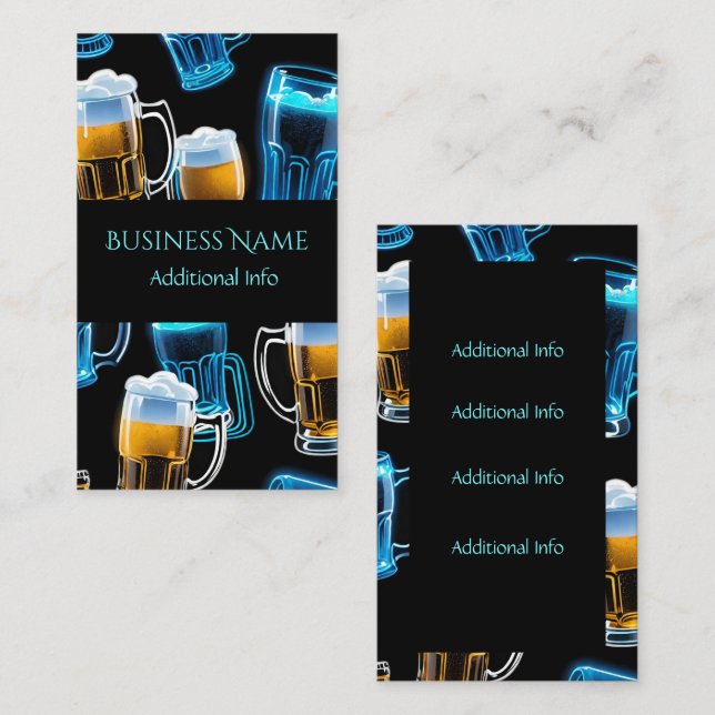 Tarjeta De Visita Beer Stein Motif (Anverso / Reverso)