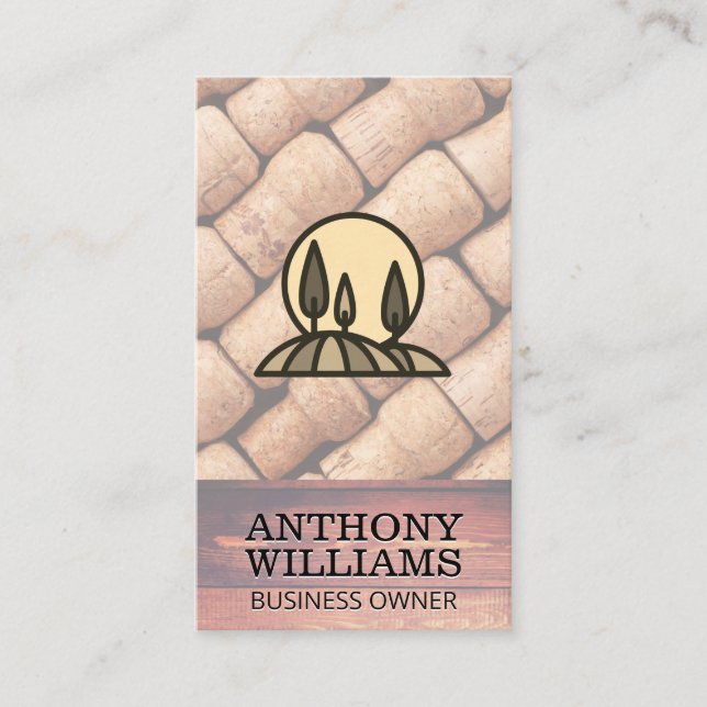 Tarjeta De Visita Beers Rustic Wood | Viñedo | Bodega (Anverso)