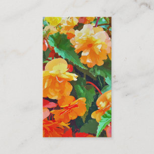 TARJETA DE VISITA BEGONIA FLOWERS