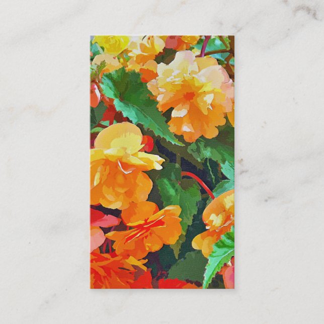 TARJETA DE VISITA BEGONIA FLOWERS (Anverso)