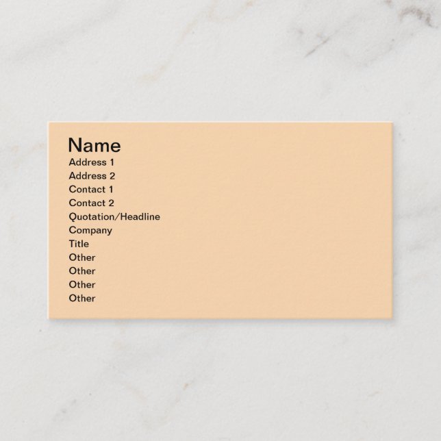 Tarjeta De Visita Beige (Anverso)