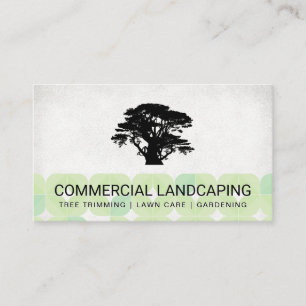 Tarjeta De Visita Beige   Árbol   Jardinería   Negocios de paisajism