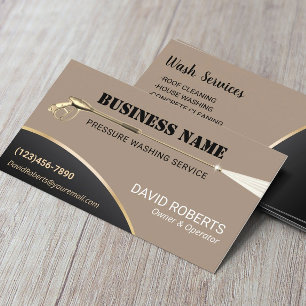 Tarjeta De Visita Beige de limpieza de lavado de presión del lavafar
