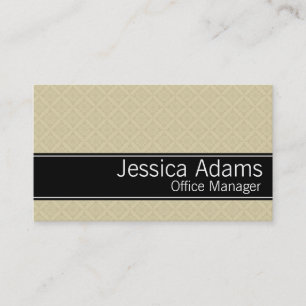 Tarjeta De Visita Beige Diamonds Patrón profesional moderno