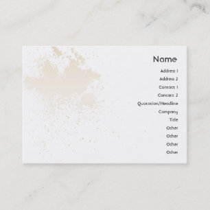 Tarjeta De Visita Beige en la salpicadura blanca - rechoncha