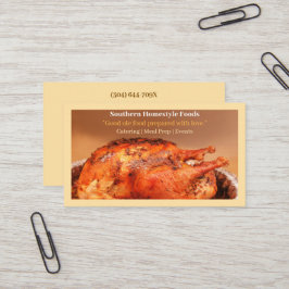 Tarjeta De Visita Beige Homestyle Turquía comida casera cocinada