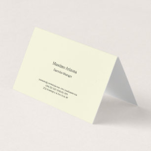 Tarjeta De Visita Beige Simple Sencillo Profesional Moderno Minimali